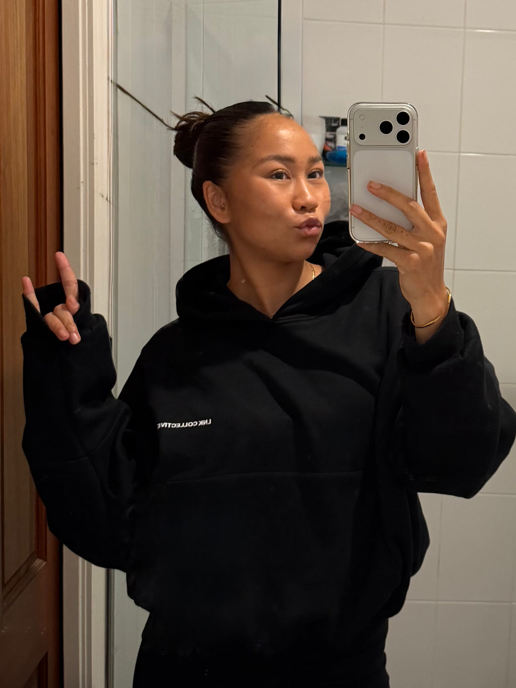 all time fav' hoodie black