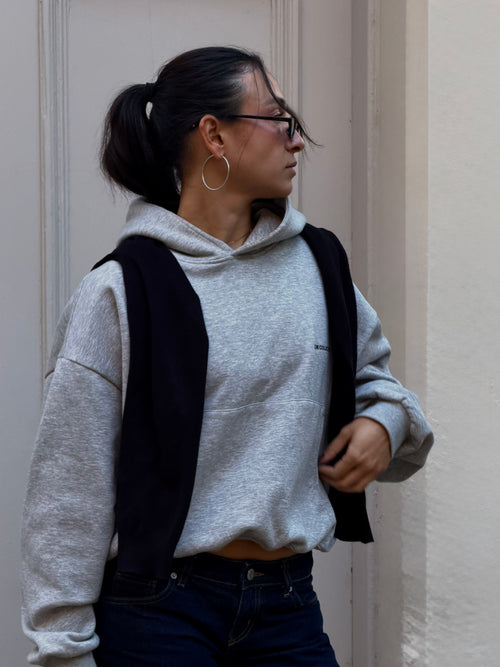 all time fav' hoodie grey melange